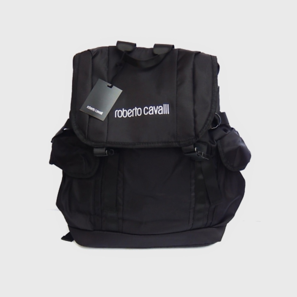 Roberto Cavalli Charcoal Men's Backpack